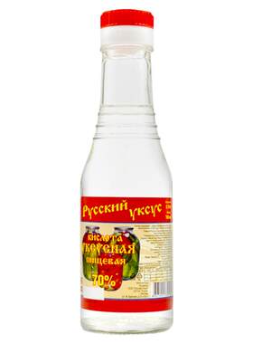 俄罗斯醋精进口70%高浓度白醋小瓶醋制品腌菜除异味杀真菌玻璃瓶