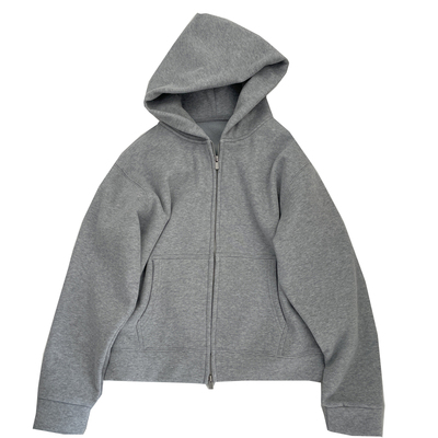 简约休闲加绒连帽休闲卫衣外套