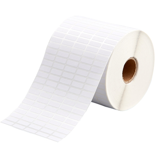 小号铜版纸不干胶空白卷装条码标签打印标记留样外卖定制内容名字