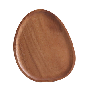 实木小托盘木杯托杯垫胡桃木不规则咖啡盘坚果点心盘木质餐具盘碟