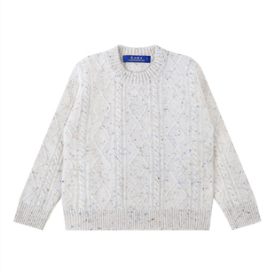 塞北绒王-儿童100%纯山羊绒衫男女童套头花纱毛衣针织衫康赛妮A类