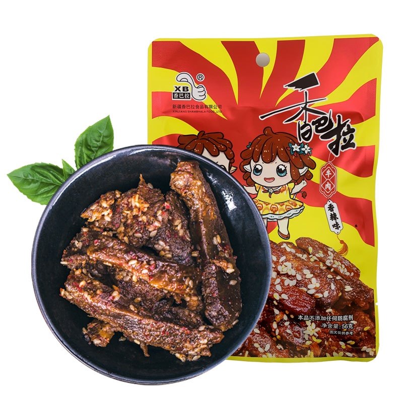 娜扎同款新疆香巴拉牛肉干56g加量装 新疆特产熟食酱牛肉即食零食