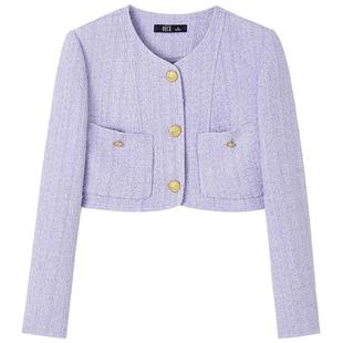 Oece气质短款小香风外套春夏季新款女装高级感女士小西装短外套