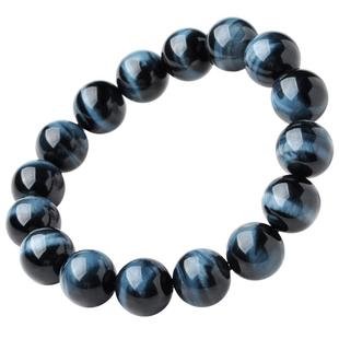 虎眼石手串女男东海水晶玛瑙闪电猫眼单散珠子红蓝金黄虎睛石手链