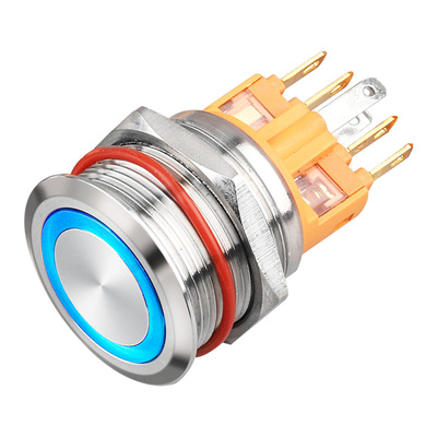 22mm按钮开关金属不锈钢自锁复位