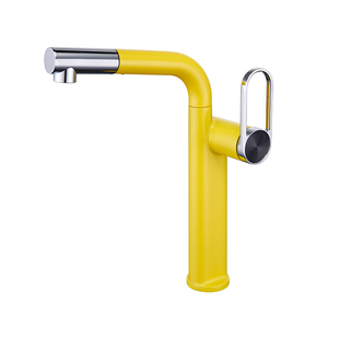 eoco浴室抽拉水龙头随心拉伸洗脸盆专用台盆冷热防溅水MU12