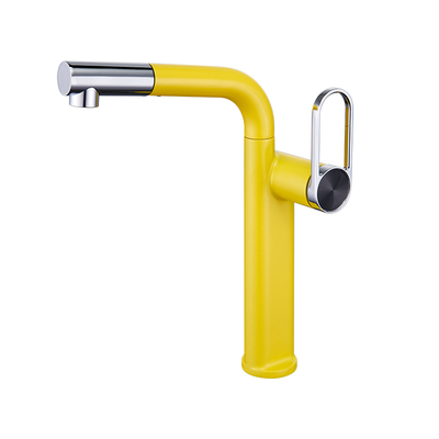 eoco浴室抽拉水龙头随心拉伸洗脸盆专用台盆冷热防溅水MU12