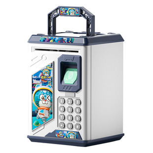 存钱罐小孩储钱箱创意储蓄保险柜指纹密码盒银行智能自动存取款机