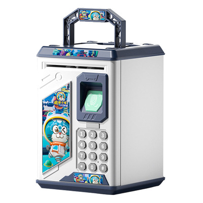 自动卷币指纹解锁存钱罐