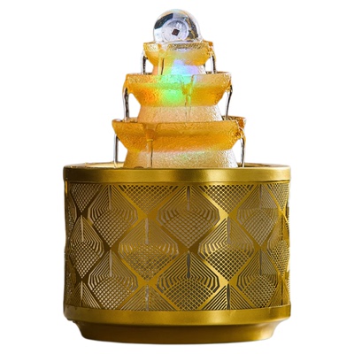 轻奢高档流水生财循环水摆件装饰