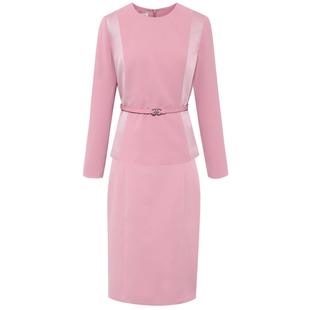 【温柔拼接职场套装】 粉蓝衣橱2025春新款细闪上衣半裙两件套女