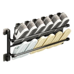 鞋架家用门口小窄多层浴室门后收纳神器厕所壁挂式小型上墙鞋柜子