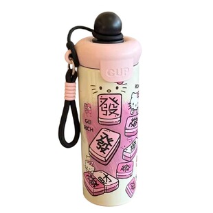 可爱保温杯水杯女生高颜值2025新款学生上学专用大容量吸管杯便携