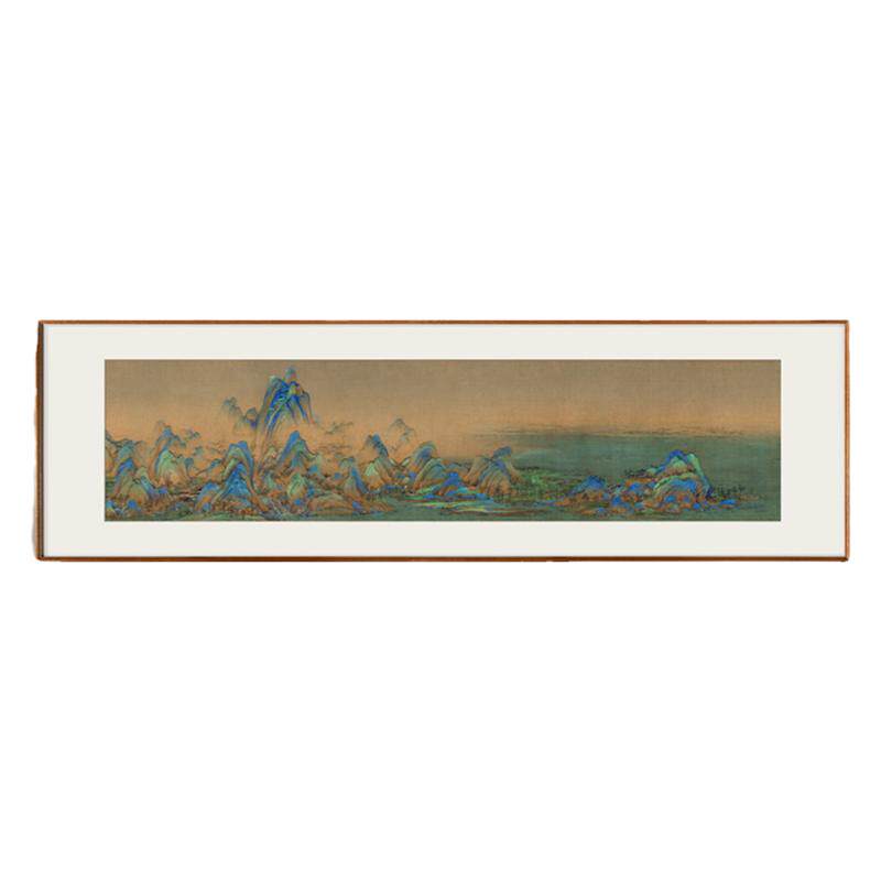 王希孟千里江山图版画客厅装饰画