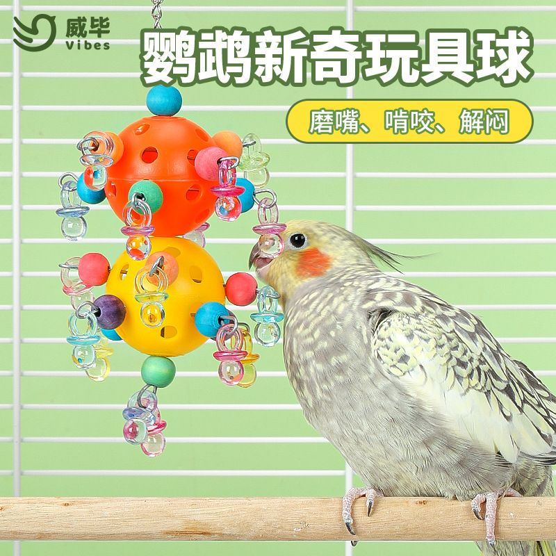 鹦鹉玩具玄凤牡丹中小型球球鸟啃星际增鸟笼破坏咬洞洞趣用品发泄