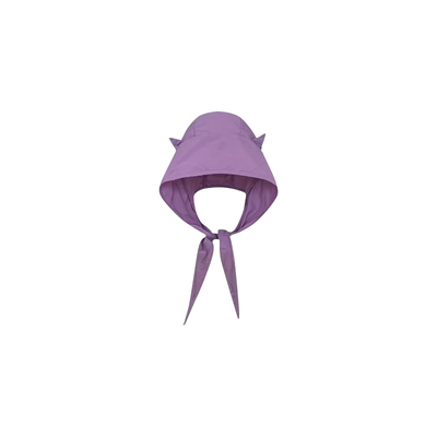 可爱小恶魔系带头巾帽女士2026新款遮阳透气速干包头绑带防晒帽子