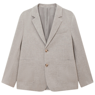 春秋季高级感小西装男宽松韩版潮流亚麻西服套装男士休闲单西外套