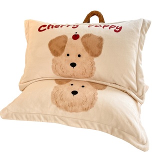 冬季牛奶绒枕套一对装加厚枕头套单个48x74cm枕芯内胆套2025新款