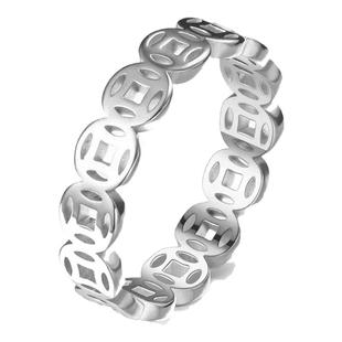 旭平简约秋冬新款 钱币铜钱米多多戒指小众轻奢设计感新年款