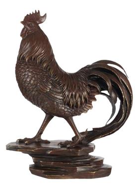 公鸡客厅摆件纯铜装饰品