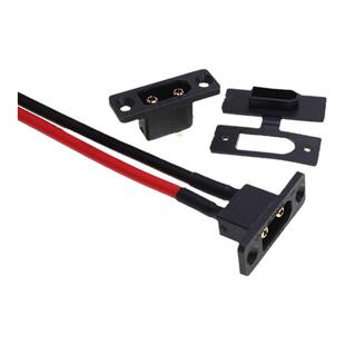 XT90E-M黑色插座可固定 xt90插头带线 锂电池 航模插件 带线插头