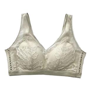 古妃正品蚕丝健康养护内衣女大胸显小薄款无钢圈宽肩带乳胶文胸罩