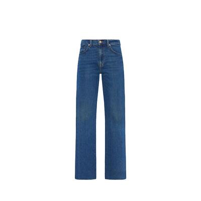 7 For All Mankind女春夏新品复古深蓝水洗直筒牛仔裤STRAIGHT