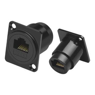 超五类类网络直通模块RJ45 CAT5E网线接口数据对接头D型模块