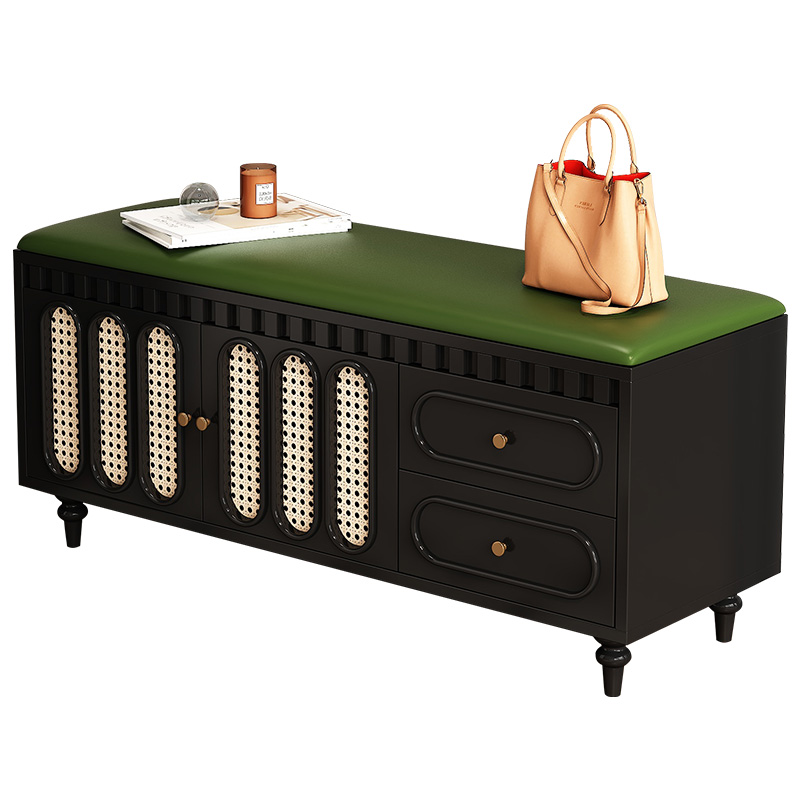 中古风换鞋凳门口家用实木长条鞋柜坐凳一体可坐入户穿鞋凳进门凳