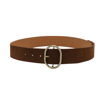 复古设计感绒面腰带女士