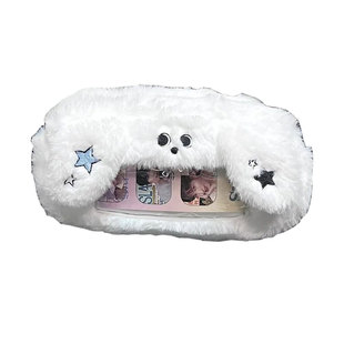 二次元痛包笔袋毛绒透明可放吧唧小卡2026新款纯色系基础款笔袋高颜值大容量文具盒初中女生设计感小众食量