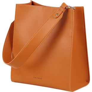 大包托特包女大容量新款2026单肩斜挎包通勤包包高级感真皮水桶包