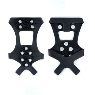 户外冰爪防滑鞋套老年人儿童登山爬山冰钓雪地靴10齿鞋底钉冬季