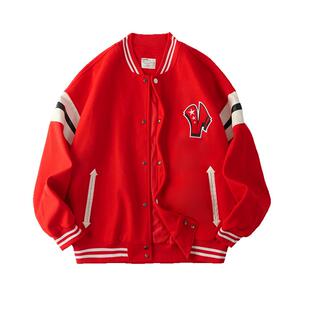 维动星运美式棒球服外套男女款秋季新款情侣宽松休闲上衣夹克
