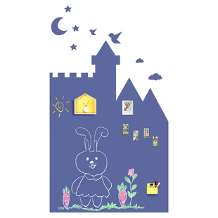 双层黑板墙贴磁性儿童家用教学磁吸涂鸦墙磁力贴墙上贴纸磁铁小黑板家庭白板写字板环保无尘粉笔用墙壁画画板