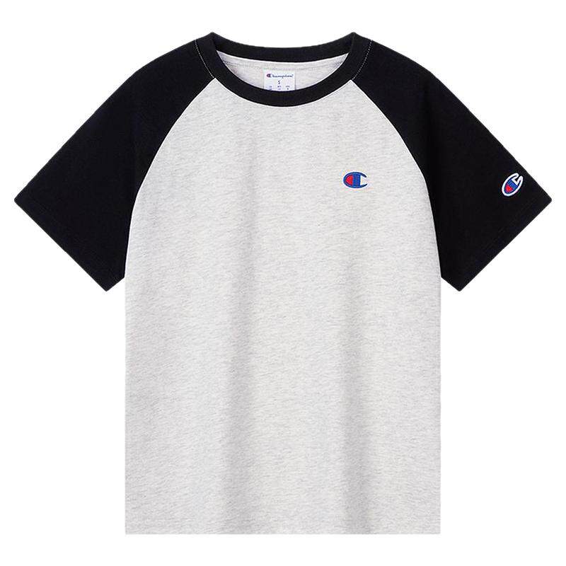 Champion男女儿童装夏纯棉插肩短袖T恤