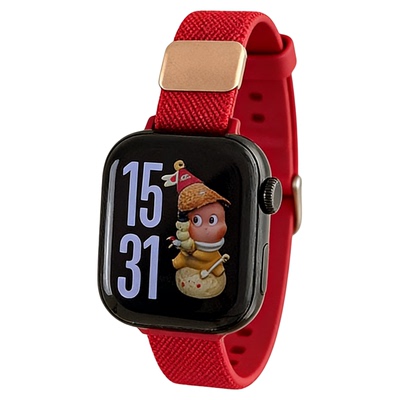 【马上有福】适用iWatch11表带新年红iwatch9/8秋冬款S10小蛮腰尼龙s8镭射磁吸YS尼龙苹果手表腕带se小众女款