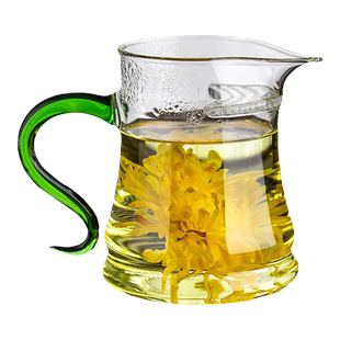 公道杯泡茶水杯月牙杯茶漏一体耐热玻璃杯家用加厚沏茶杯功夫茶具