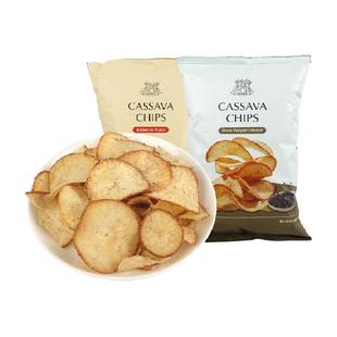 印尼进口莱纳黑胡椒+烧烤味木薯片138g*2袋膨化零食休闲小吃食品