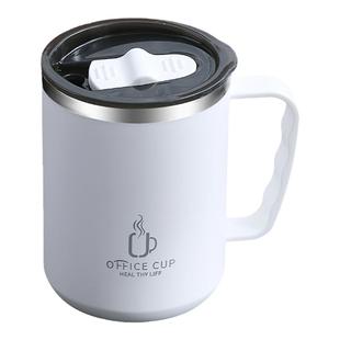 304不锈钢马克杯带盖勺办公室水杯女杯子学生宿舍咖啡杯茶杯男生