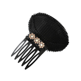 非金属亚克力发饰 2025年新款带钻定型蓬松夹自粘五齿发梳气质