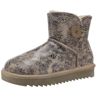 2025雪地靴女新款皮毛一体短筒女鞋防滑短靴子冬季加绒棉鞋时尚