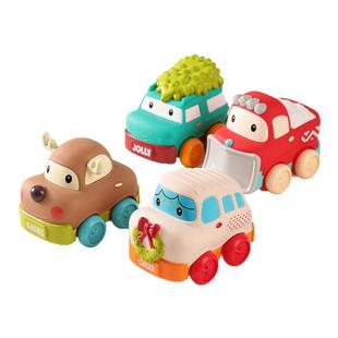 infantino美国婴蒂诺婴儿童宝宝卡通软胶滑行小汽车玩具6-12个月