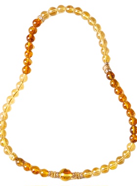 黄水晶手串转运珠简约招财