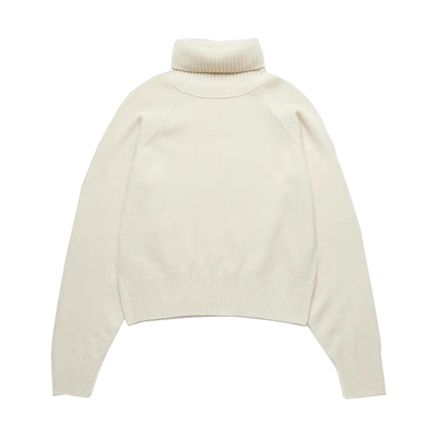 LINHOUSE简约白色高领宽松毛衣
