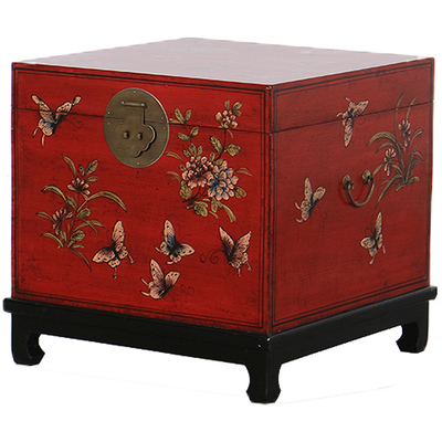 木兰中式香樟木彩绘箱子