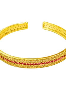 同款三排闪动蔷薇开口手镯女复古轻奢镯子送女友