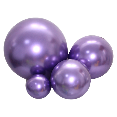 金属铬色气球紫色5寸10寸12寸