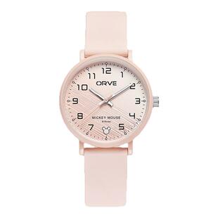 迪士尼手表女学生初高中女生高颜值2025新款只看时间考试静音准时