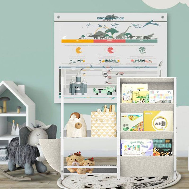 儿童书架落地置物架书柜子物本客厅收纳家用储玩具宝宝绘铁多层艺